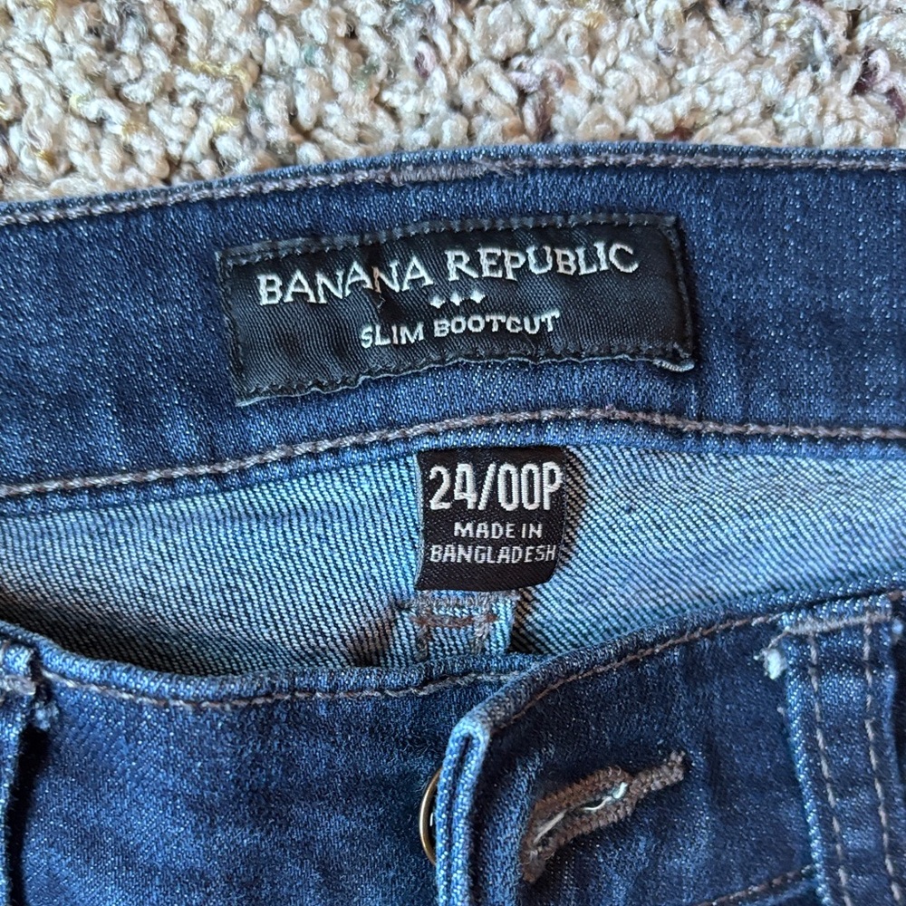 Banana Republic Women's Boot Cut Jeans - Dark Blue 24 00 P